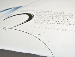 Kalligrafie Auftragsarbeit Initial & individueller Text